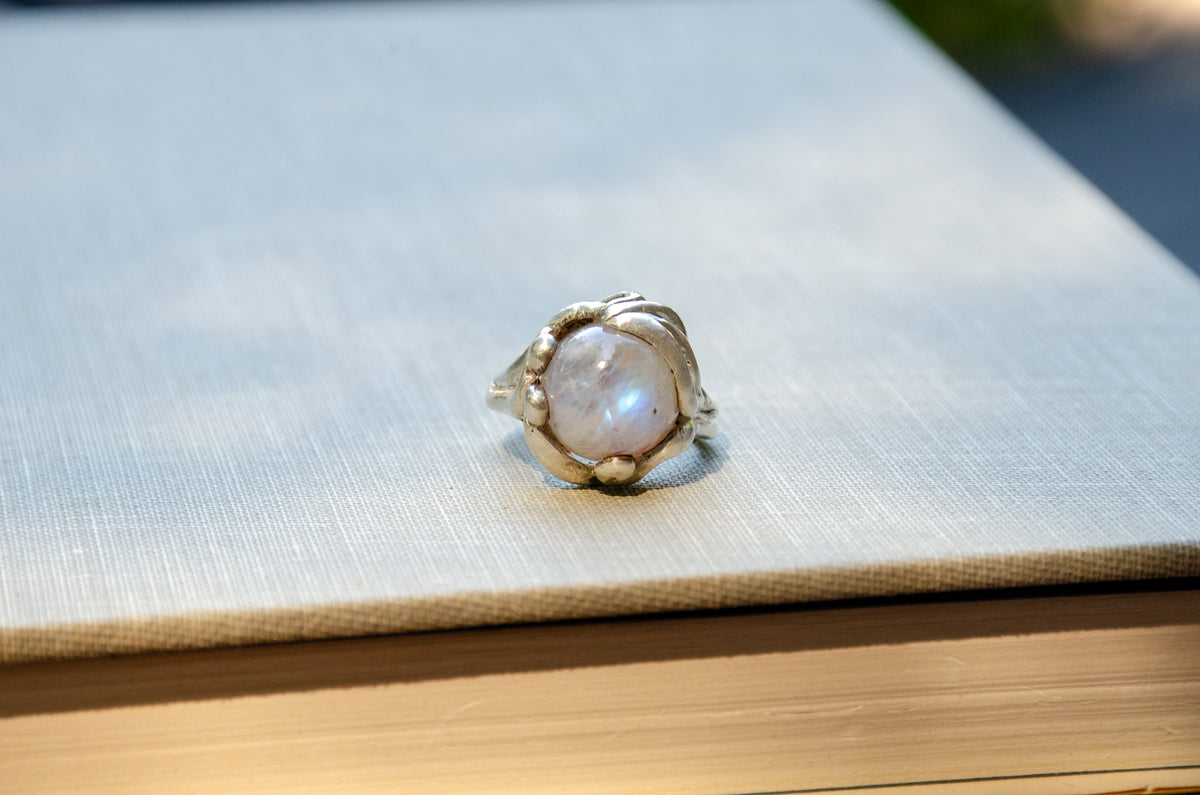 Art Nouveau Revival Moonstone Ring