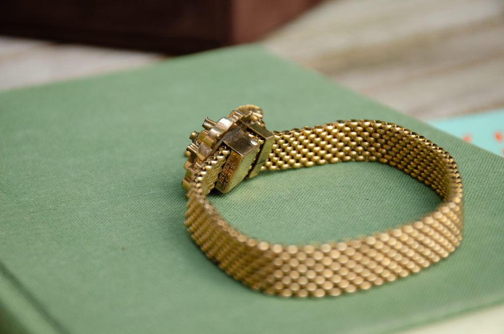 Victorian Seed Pearl & Mesh Slide Bracelet