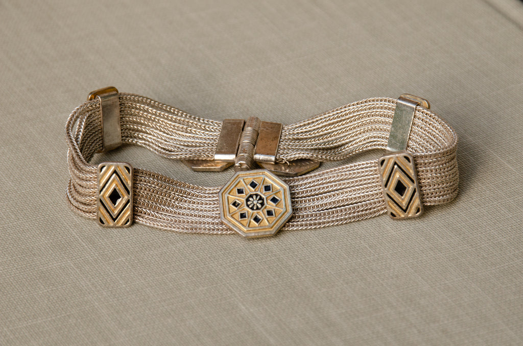 Vintage Ottoman Revival Woven Foxtail Multistrand Bracelet