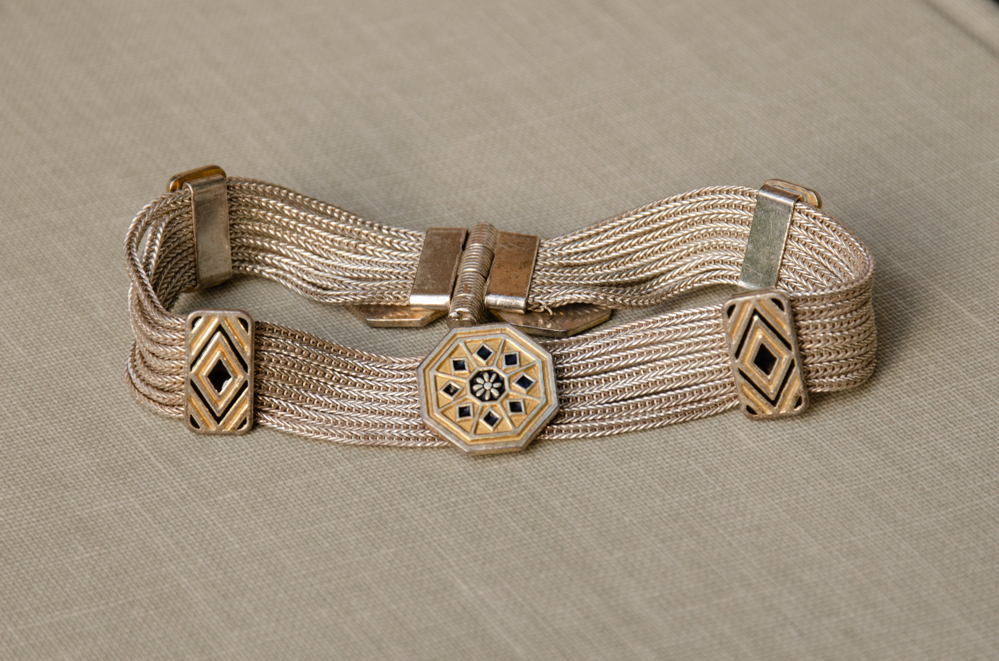 Vintage Ottoman Revival Woven Foxtail Multistrand Bracelet