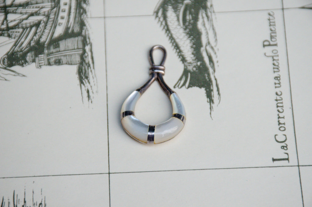 Vintage Mother of Pearl Inlay Knot Pendant