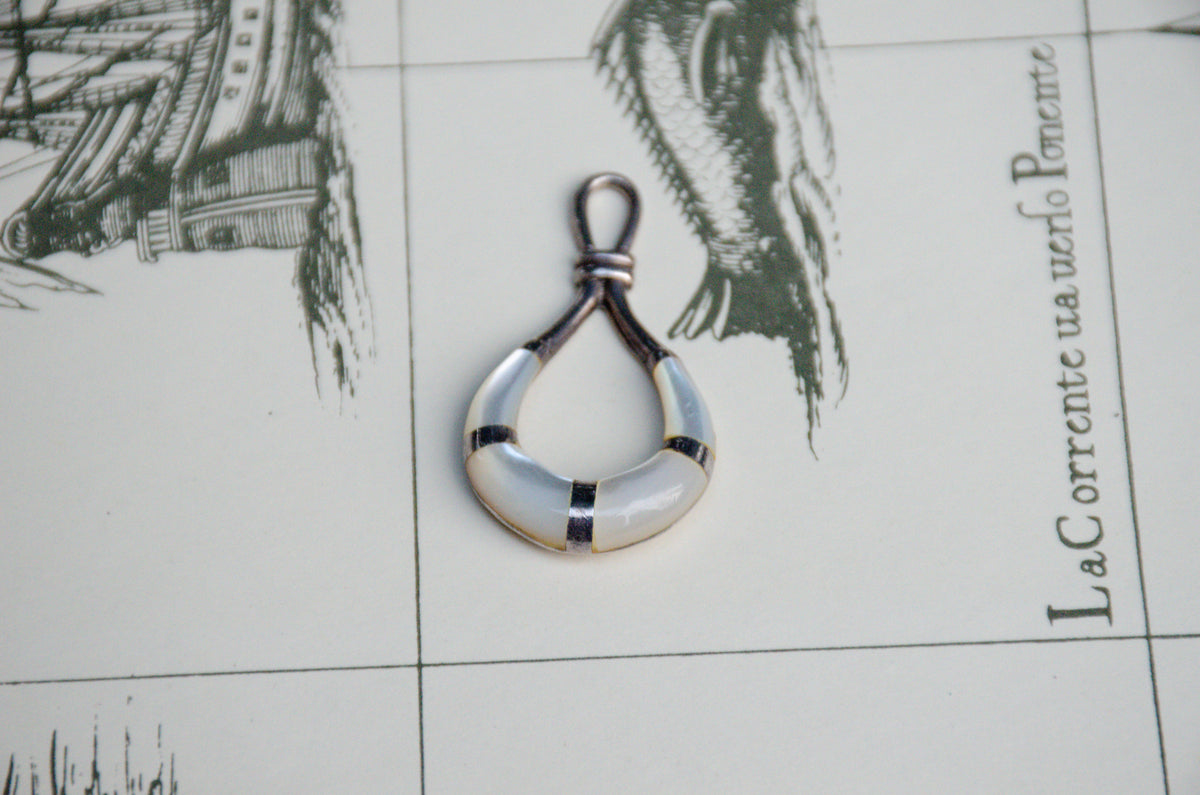 Vintage Mother of Pearl Inlay Knot Pendant
