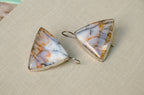 Vintage Trilateral Dendritic Agate Drop Earrings