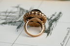 Vintage Stephen Dweck Abalone & Rock Crystal Doublet Ring