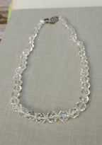 Vintage Rock Crystal Graduated Faceted Beaded Necklace