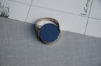 Vintage Mother of Pearl & Obsidian Spinner Signet Ring