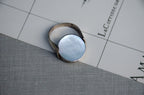 Vintage Mother of Pearl & Obsidian Spinner Signet Ring